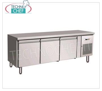 Forcar - Mesa Frigorífica Frigorífica 3 Puertas, Temp.-2°/+8°C, 262 lt, Ventilada, Mod.G-UGN3100TN