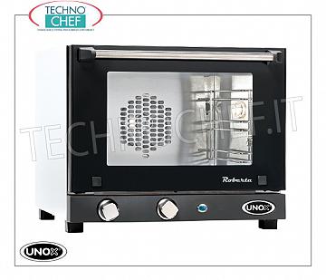 UNOX - Horno eléctrico de convección mod. XF003 ROBERTA, 3 bandejas 34,2x24,2 cm HORNO ELÉCTRICO DE CONVENCIONES Línea UNOX-MICRO, Mod. ROBERTA para GASTRONOMÍA y PASTELERÍA, capacidad 3 BANDEJAS de mm. 342x242, versión con MANDOS MANUALES, V.230 / 1, Kw. 2,7, Peso 16 Kg, dim.mm. 480x523x402h