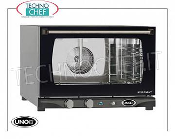 UNOX - Horno eléctrico de convección con humidificador, mod. XFT113 STEFANIA, 3 bandejas de 46x33 cm HORNO DE CONVENCIÓN eléctrico con humidificador UNOX-Línea MISS, para GASTRONOMÍA y PASTELERÍA, capacidad 3 mm. 460x330, versión con MANDOS MANUALES y HUMIDIFICADOR, V.230/1, Kw. 3.00, Peso 25 Kg, dim.mm. 600X655x429h