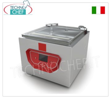 Envasadora de vacío de campana profesional, barra de sellado de 25 cm, cámara de 26x30x12h cm, mod. E-VAC25