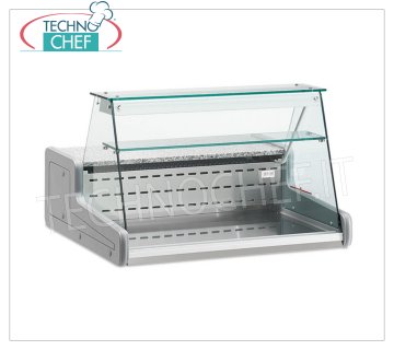 VITRINA REFRIGERADA para MOSTRADOR, versión con CRISTAL RECTO, mod.VRB8 VITRINA DE SOBREMESA REFRIGERADA, versión con CRISTAL RECTO, ESTÁTICO, temperatura + 4 ° / + 6 ° C, Línea VR2000, completa con grupo frigorífico e iluminación, V.230/1, Kw.0,441, dim.mm.1000x930x630h