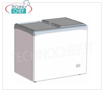 Technochef: congelador de pozo, puertas ciegas, lt.208, estático, temperatura -25 ° / -18 ° C, mod.VIC220CCS Congelador de pozo horizontal, 2 puertas correderas ciegas, capacidad lt.208, temperatura -25 ° / -18 ° C, refrigeración estática, Gas R290, V.230 / 1, Kw / 24h.1.04, Peso 54 Kg, tenue .mm.1002x651x865h