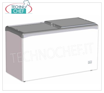 Technochef - Well Freezer, Blind Doors, lt.358, estático, temperatura -25 ° / -18 ° C, mod.VIC440CCS Congelador de pozo horizontal, 2 puertas correderas ciegas, capacidad 355 lt, temperatura -25 ° / -18 ° C, refrigeración estática, Gas R290, V.230 / 1, Kw / 24h.1.69, Peso 71 Kg, tenue .mm.1502x651x865h