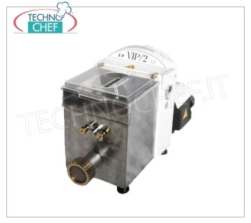 MÁQUINA para PASTA EXTRUIDA FRESCA, con depósito de 2,5 Kg, - 4 Matrices a elección Máquina de mesa de PASTA FRESCA EXTRUIDA - con tanque para 2,5 kg de masa, 4 matrices a elección - Rendimiento por hora Kg 8, V.230/1, Kw 0,37, Peso 29 Kg, Dimensiones, mm 260x600x380h