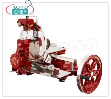 BERKEL - Cortadora de volante modelo B114, hoja Ø 319 mm, Cortadora de volante manual profesional, color rojo, con diámetro de hoja mm 319, peso 55 kg, dim.mm.825x670x700h