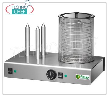 Fimar - MÁQUINA PARA PERROS CALIENTES con 3 PUNZONES y CILINDRO WÜRSTEL WARM, Mod. WD3