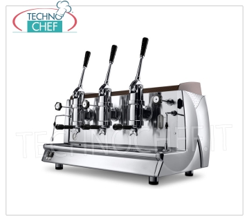 WEGA - Cafeteras Espresso 3 Grupos con PALANCA, Profesional para Bares, Mod. ALE3VLV