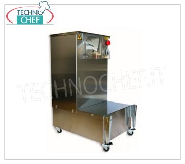 Boleadoras: Pizza, Piadina, Pan, Tamaños de 30 a 90 gr, Automáticas, con superficie de apoyo para recipientes de Bolas REDONDEADORA de masa: pizza, piadina, pan, TAMAÑOS de 30 a 300 gramos, con sinfín de aluminio TEFLONADO, superficie de apoyo para recipientes de pan, V.380/3, Kw 0,37, Peso 47 Kg, dimensiones mm 390x580x850h
