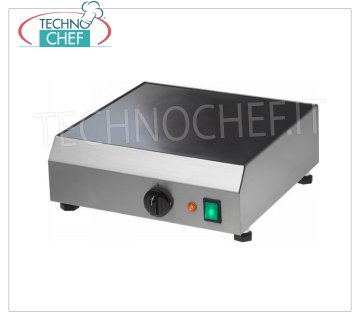 TECHNOCHEF - Suelo calentado para mantenimiento GN 1/1, Mod. WT / GN1 Parte superior calentada para mantenimiento GN 1/1, con placa de vitrocerámica, temperatura ajustable hasta 90 ° C, V.230 / 1, Kw.0,7, Peso 12 Kg, dim.mm.340x550x110h