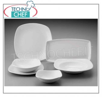 CHURCHiLL - Porcelana para restaurante PLACA PLANA, Colección X Cuadrado Blanco, cm. 29,3x29,3, Marca CHURCHiLL - Se puede comprar en paquete de 12 piezas